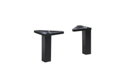 Fuß-Set Alomi, aus Kunststoff in schwarz