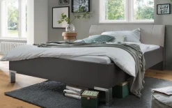 Futonbett Loft, kieselgrau, 140 x 200 cm