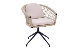 Gartendrehstuhl Riverton, anthrazit/beige