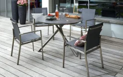 Gartenstuhl Amelie, grau/silber