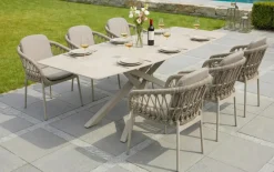 Gartenstuhl Bari, taupe/dunkelgrau, inkl. Kissen