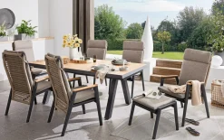 Gartenstuhl Latea, taupe/anthrazit, inkl. Verstellfunktion