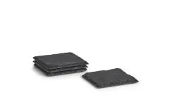 Glasuntersetzer aus Schiefer, 4-er Set