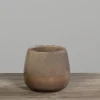 Glasvase, braun, 12 cm