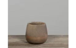 Glasvase, braun, 12 cm