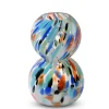 Glasvase, mehrfarbige, 16,7 cm