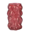 Glas-Vase, rot, 23 cm