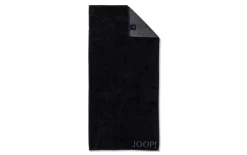 Handtuch Classic Doubleface, Baumwolle, schwarz, 50 x 100 cm