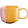 Henkelbecher Joy, gelb/rosa, 0,4 l