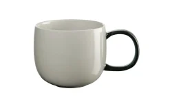 Henkelbecher Joy, Tasse grau/Henkel schwarz, 0,4 l