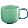Henkelbecher Joy, Tasse grün/Henkel blau, 0,4 l