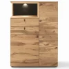 Highboard Andiamo, anthrazit/Eiche rustico