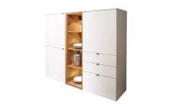 Highboard Andiamo Home, weiß/Eiche rustico