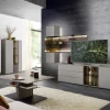 Highboard Audra, Altholzbuche/sand, links