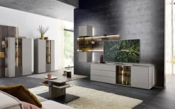 Highboard Audra, Altholzbuche/sand, links