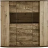 Highboard Cabana, Eiche Artisan, Eiche Ribbeck cognac Nachbildung, inkl. Korpusfrontbeleuchtung