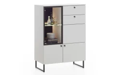 Highboard Lugano, pastellgrau