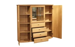 Highboard Savera, Eiche massiv/sand
