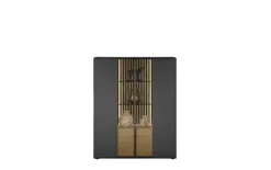 Highboard Selino, Birke massiv/anthrazit