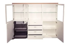 Highboard Sorano, weiß/Eiche
