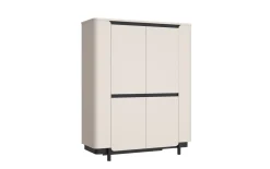 Highboard Vodol, sandfarbig/schwarz