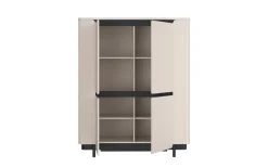 Highboard Vodol, sandfarbig/schwarz