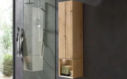 Hängeschrank mit offenem Fach Fresh, Wildeiche massiv Altholz-Design