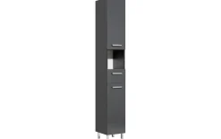 Hochschrank Mainz, anthrazit Glanz