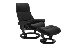 Hocker zu Relaxsessel View (M), Paloma schwarz, Gestell Classic, B/H/T ca. 57 x 40 x 47 cm