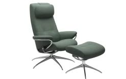 Hocker zu Ruhesessel Berlin M, salbeigrün/chrom