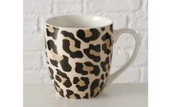 Jumbobecher Leony, schwarz/braun, 400 ml