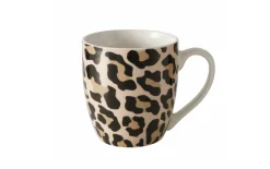 Jumbobecher Leony, schwarz/braun, 400 ml
