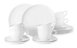 Kaffeeservice Terra, weiß, 18-teilig