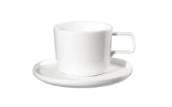 Kaffeetasse mit Unterteller oco, weiß