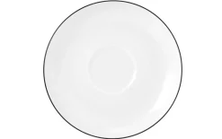 Kaffeeuntertasse Lido Black Line in weiß, 14,5 cm