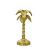 Kerzenhalter Palme, goldfarbig, 17,5 cm