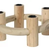 Kerzenhalter pinienholz/beige, 10 cm