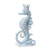 Kerzenhalter Seepferd, hellblau, 31 cm