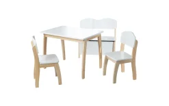 Kindertisch, Massivholz/weiß