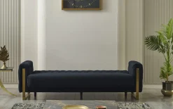 Kippsofa 3-Sitzer Crystal, schwarz, inkl. Kippfunktion