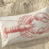Kissenhülle Lobster, grau/rot, 50 x 30 cm