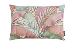Kissenhülle Platano, Palmenblattmustert, rose, 60 x 40 cm