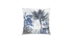 Kissen 3914 outdoor, Dschungel-Motiv, blau, 48 x 48 cm