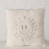 Kissen Smile, weiß, 45 x 45 cm