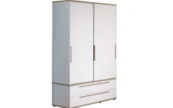 Kleiderschrank Carlo, kreideweiß, 124 x 207 cm