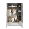 Kleiderschrank Levke, kieselgrau, 133 x 198 cm