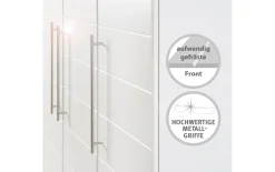 Kleiderschrank Nele, weiß/Artisan Eiche-Nachbildung, inkl. Kleiderstange