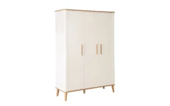 Kleiderschrank Pauline, weiß/Artisan Eiche-Nachbildung, inkl. Kleiderstange