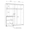 Kleiderschrank Winn2, weiß, 170,3 x 200,5 cm