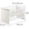 Kombikinderbett Nele, weiß/Artisan Eiche-Nachbildung, inkl. Höhenverstellung
